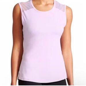 Athleta Pink Athletic Muscle Tank Top with Mesh Back Amethyst Haze Size Medium
